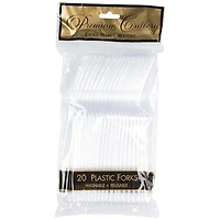 JAM Paper Clear Premium Plastic Forks, 20ct.