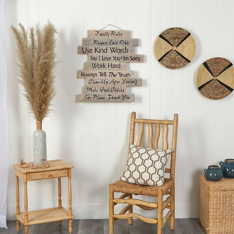25" Farmhouse Wood Inspirational Wall Art Decor