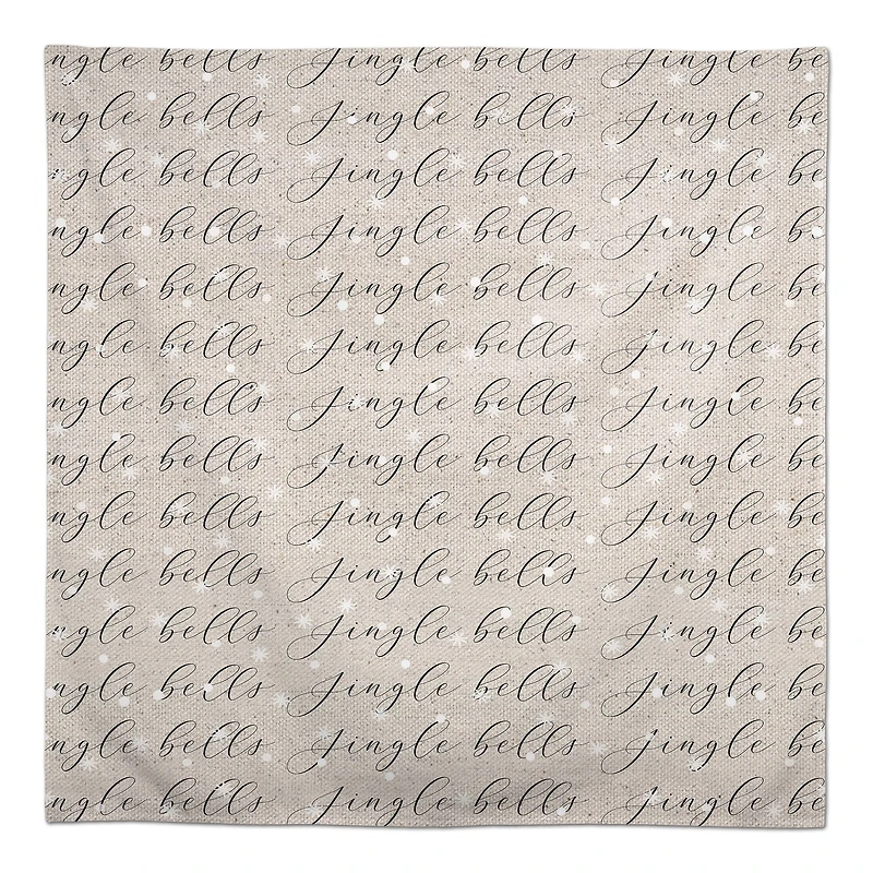 Jingle Bells Script 58" x 58" Tablecloth
