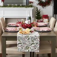 DII® 108" Holiday Sprigs Printed Table Runner