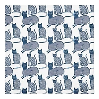 Blue Cat Pattern 10" x 10" Cotton Twill Napkin