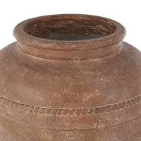 18" Brown Magnesium Oxide Mediterranean Inspired Vase