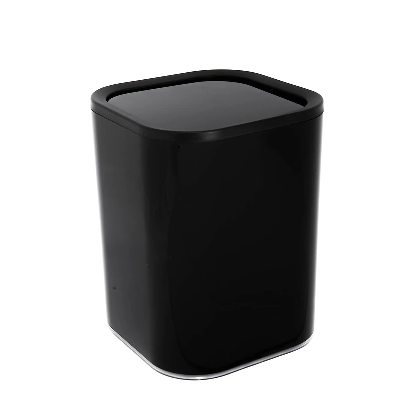 Bath Bliss Black Acrylic 8L Waste Bin