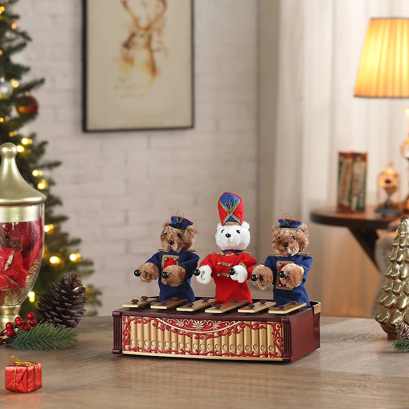 Mr. Christmas 10" Animated Bandstand Bears
