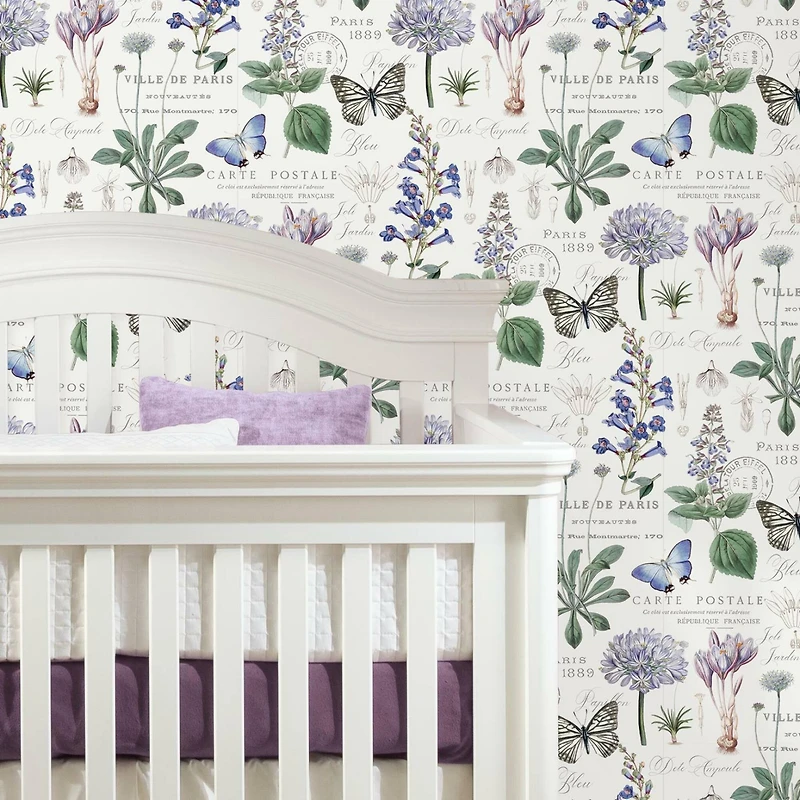 RoomMates Butterfly Botanical Peel & Stick Wallpaper