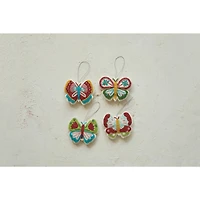 Hello Honey® 4 Pack 5.5" Butterfly Wool Felt Ornaments