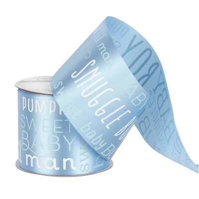 2.5'' x 5 yd. It's a Boy Satin Ribbon by Celebrate It®