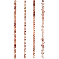 Strawberry Quartz Semi-Precious Beads Value Pack by Bead Landing™