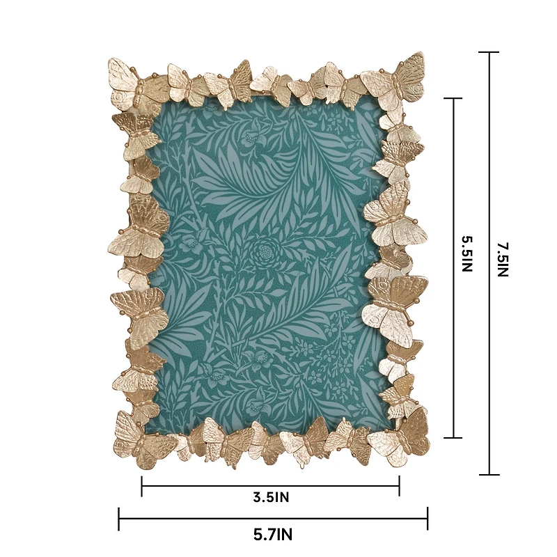 Just Jane 5" x 7" Gold Butterfly Frame by Studio Décor®