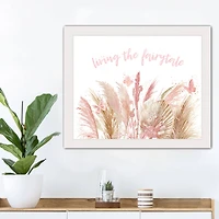 Living the Fairytale 16" x 20" White Framed Print Under Plexiglass