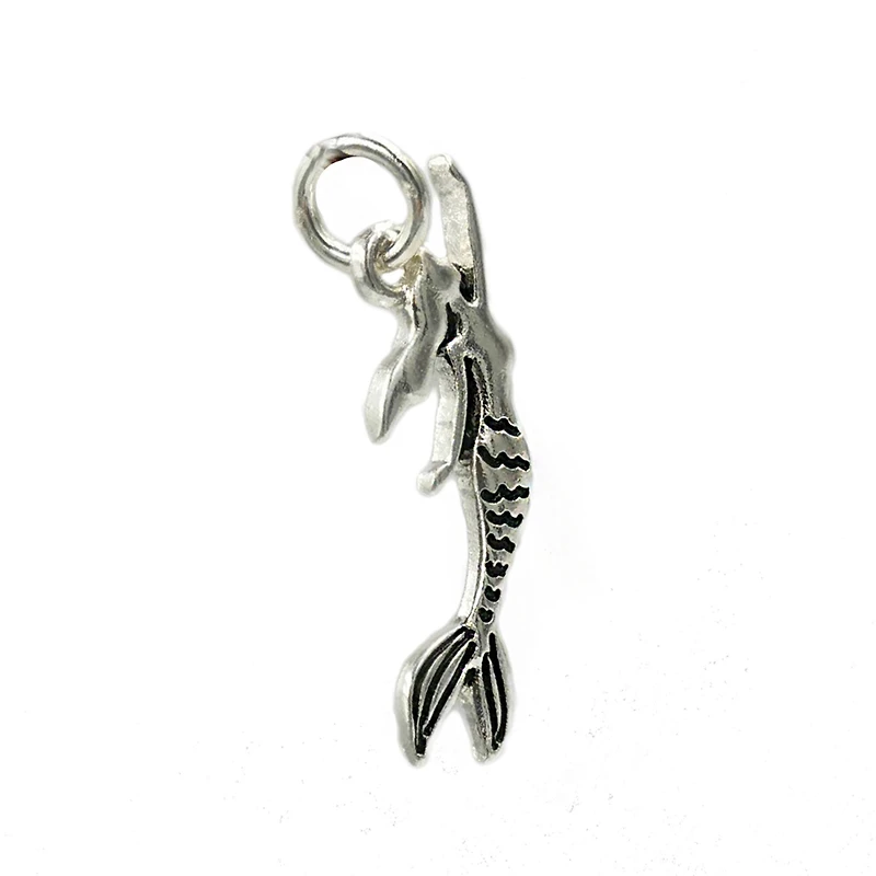 Charmalong™ Antique Silver Plated Mermaid Charm by Bead Landing™