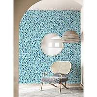 RoomMates Blue & Green Brushstroke Leopard Peel and Stick Wallpaper