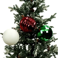 5 Pack 5.7" Red, Green & Silver Peppermint Lane Shatterproof Ornaments by Ashland®