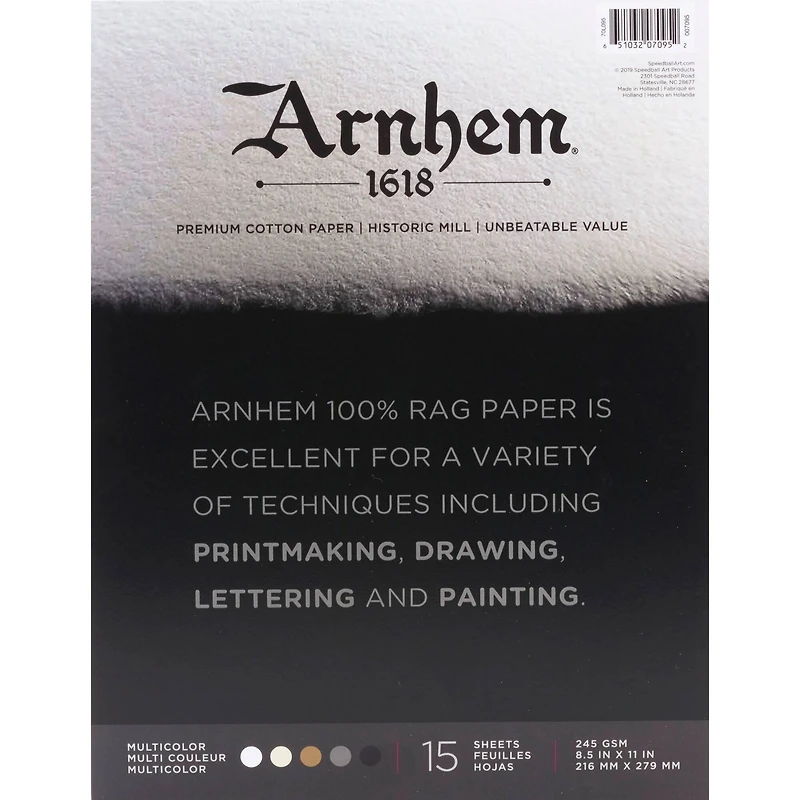 Speedball® Arnhem 1618 Paper Print Pad, 8.5" x 11"