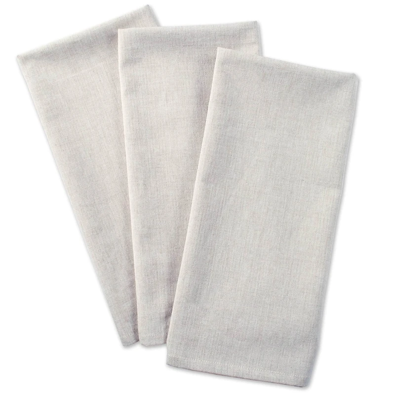 DII® Natural Solid Chambray Dishtowels, 3ct.