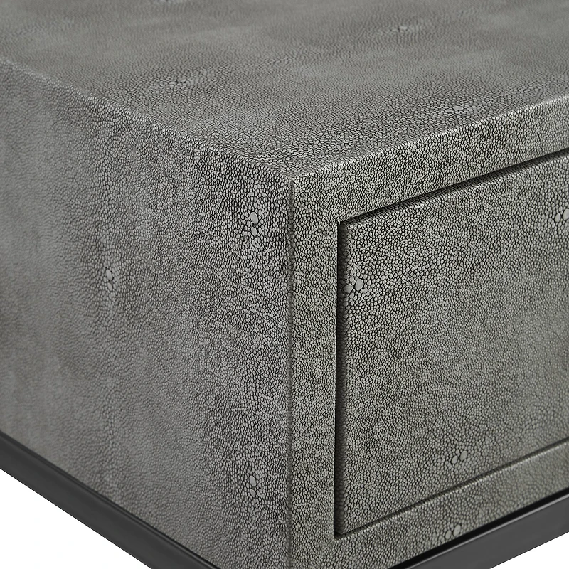 Walker Edison 18" 1-Drawer Shagreen Side Table