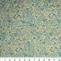 Feldman Yellow Paisley Cotton Flannel