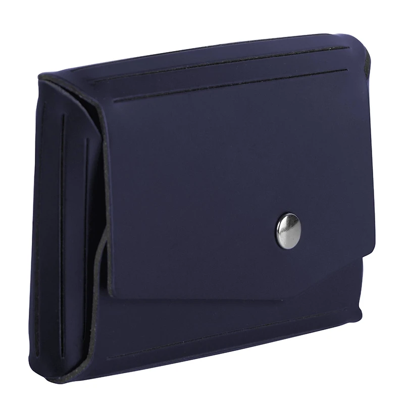 JAM Paper Italian Leather Business Card Holder Case with Angular Flap