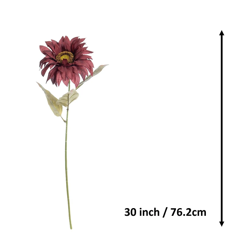 30" Dark Red Sunflower Stem by Ashland®