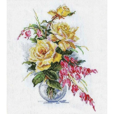 Alisa Yellow Roses Cross Stitch Kit