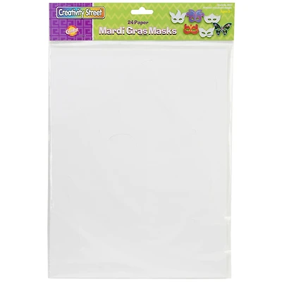 Creativity Street® Paper Mardi Gras Masks, 24ct.