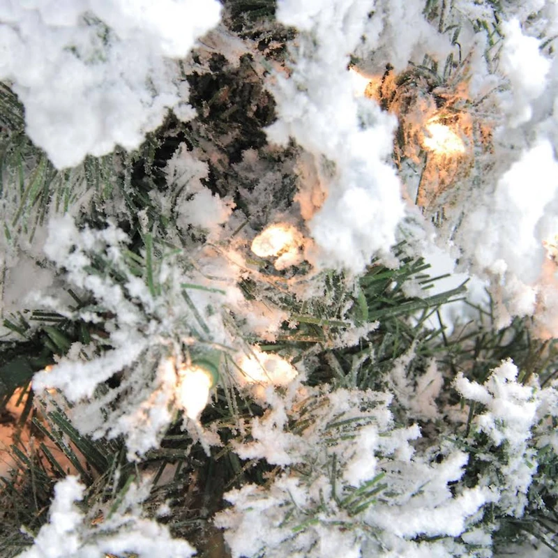 3ft., 4ft., & 5ft. Pre-Lit Heavily Flocked Alpine Artificial Christmas Tree Set, Clear Lights