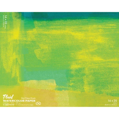 Fluid™ Hot Press Watercolor Paper Block