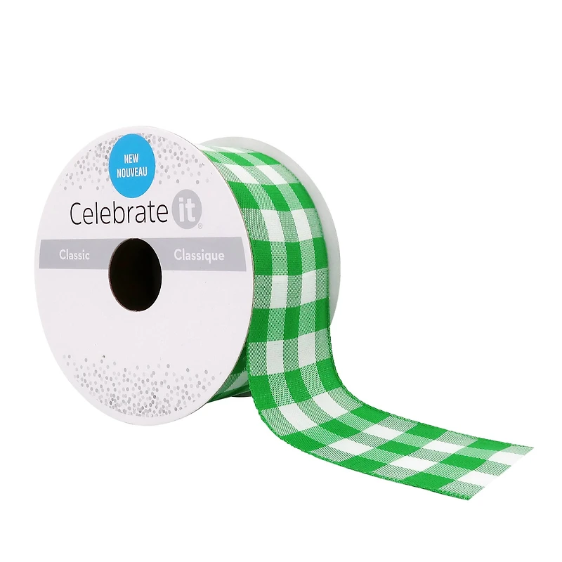 1.5" x 3yd. Wired Checkered Ribbon by Celebrate It