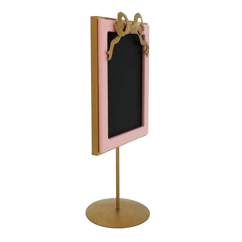12" Pink & Gold Tabletop Chalkboard Décor by Ashland®