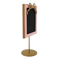 12" Pink & Gold Tabletop Chalkboard Décor by Ashland®