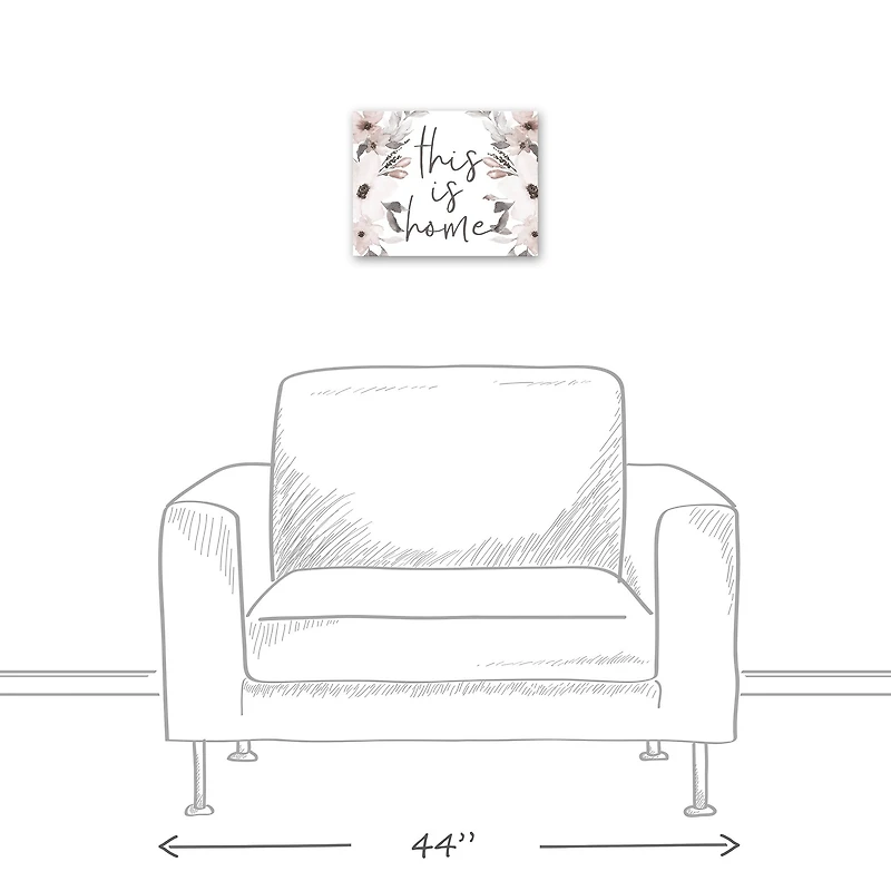 This Is Home Florals 11" x 14" Canvas Wall Art