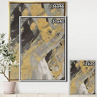 Designart - Marble Gold and Black