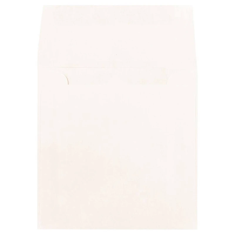 JAM Paper 6.5" x 6.5" Natural White Square Invitation Envelopes