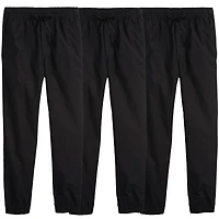 Galaxy by Harvic Boy's Slim Fitting Cotton Stretch Classic Twill Joggers 3 Pack