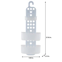 Bath Bliss White 3 Tier Adjustable Shelves Shower Caddy
