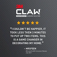 3M CLAW™ 25lb. Drywall Picture Hangers, 4ct.