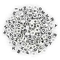 12 Packs: 340 ct. (4,080 total) Black & White Alphabet Beads by Creatology™, 6.5mm