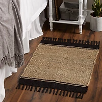 DII® Black With Natural Jute Stripes Hand-Loomed Rug, 2ft. x 3ft.