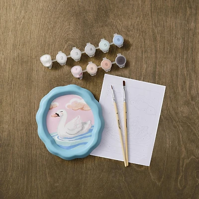 Swan Paint-by-Number Framed Mini Kit by Artist's Loft®