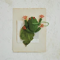 Hello Honey® 4" Green Frog Wool Felt Ornament