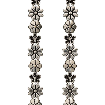 Silver Metal Flower Beads by Bead Landing™