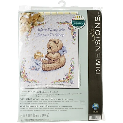 Dimensions® Sweet Prayer Baby Hugs Quilt Stamped Cross Stitch Kit