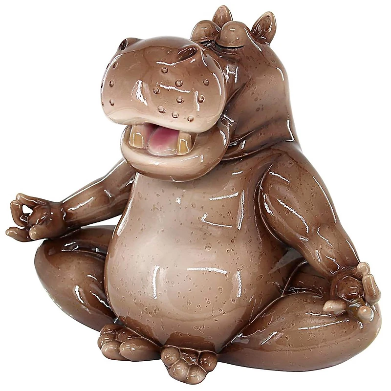 Design Toscano 10.5" A Ton of Zen Yoga Hippo Garden Statue