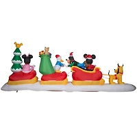 6ft. Animated Airblown® Inflatable Mickey & Friends Sleigh Scene