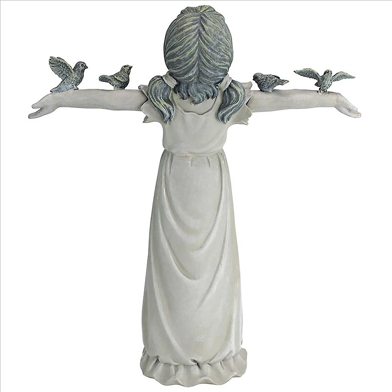 Design Toscano 16" Basking in God's Glory Little Girl Statue