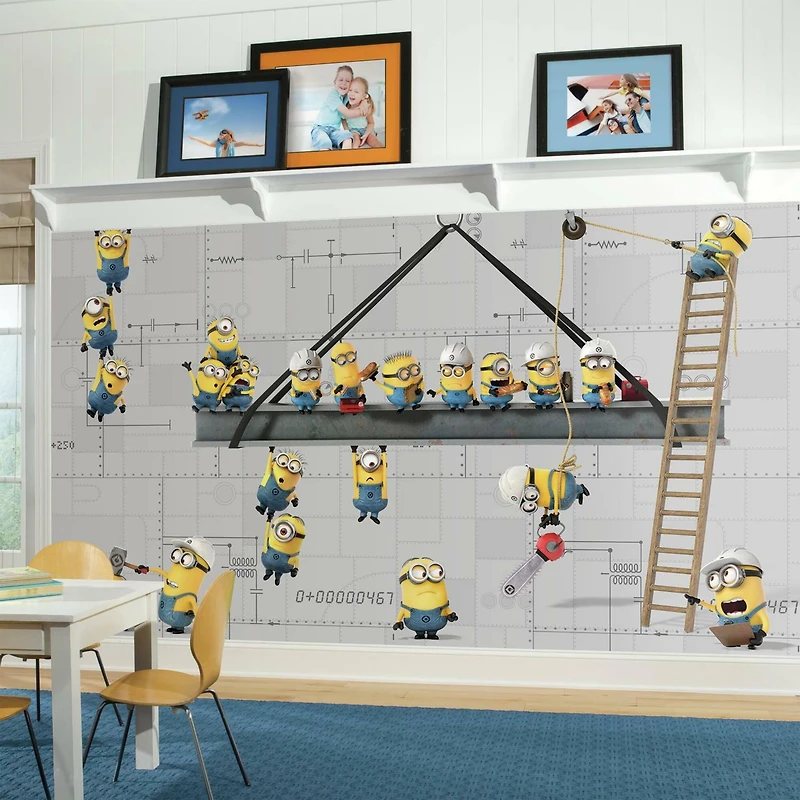 Minions At Work XL Chair Rail Prepasted Mural