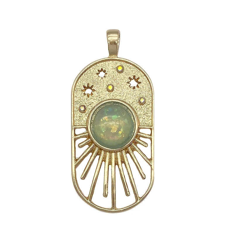 Opal Sunburst Evil Eye Pendant by Bead Landing™