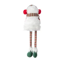 Glitzhome® 21"H Christmas Fabric Yeti Shelf Sitter