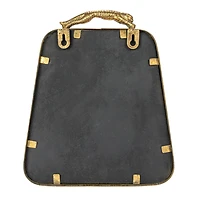 Hello Honey® 10" Gold Antique Metal Wall Mirror with Leopard Handle