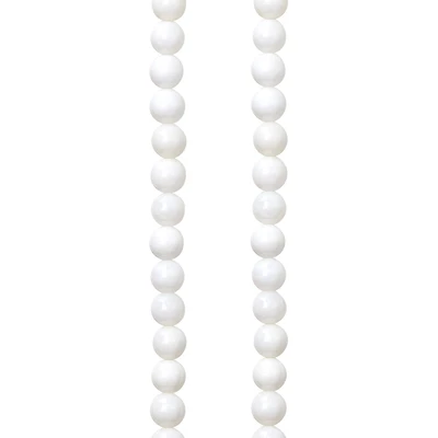 White Shell Round Beads, 6mm by Bead Landing™